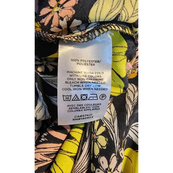 Loft Outlet Floral Flutter Sleeve Peplum Top Size L - Picture 4 of 5